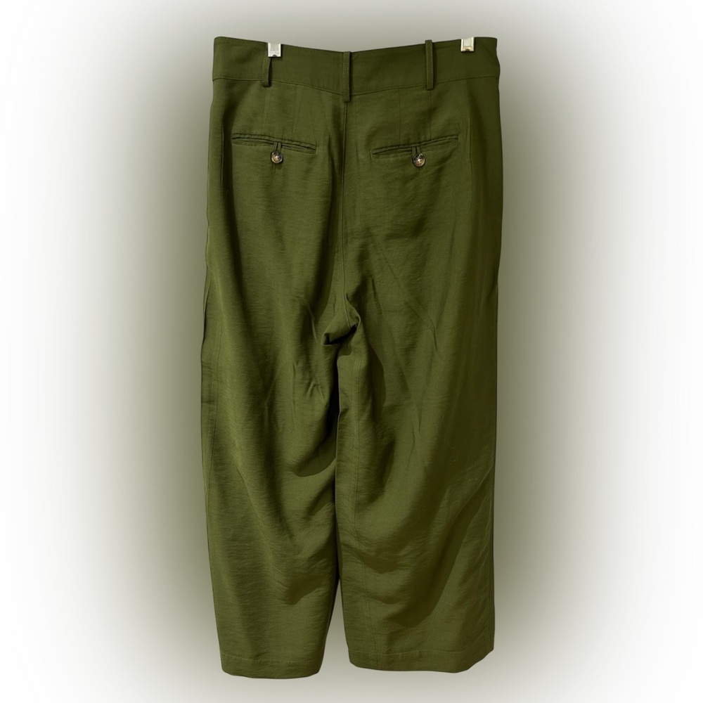 Madewell Olive Green Wide-Leg Womens Pants size 6 - Picture 6 of 10